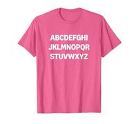 Design Minimalista con Lettere dell'alfabeto Maglietta, Uomo, Rosa mélange, L