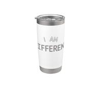 Design minimalista con scritta "I am different" Bicchiere termico in acciaio inox doppia parete