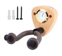 Design minimalista di ganci per chitarra robusta porta gancio per chitarra a parete durevole per negozi di strumenti per la casa fatti di gomma in ferro in legno di faggio (Con igrometro)