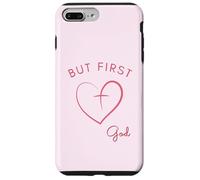 Design minimalista rosa But First God Custodia per iPhone 7 Plus/8 Plus