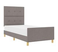 Design minimalista testiera integrata tessuto morbido letto piattaforma