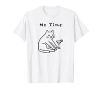 Design minimalista Yoga Cat - Chill Out Time Maglietta