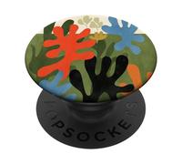 Design moderno di forme astratte botaniche della metà del secolo PopSockets PopGrip Adesivo