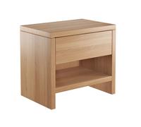 Design moderno per comodino in Faggio con cassetto e ripiano 90.20-K33