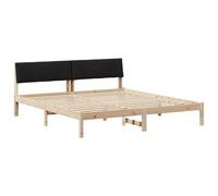 Design moderno testiera bicolore struttura letto piattaforma Marrone e nero