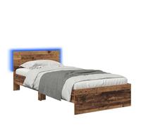 Design moderno testiera LED Legno ingegnerizzato camera letto stile | Struttura Letto 90x190 Singolo con Testiera LED USB Legno Multistrato Vintage Camere Moderne Design Salva Spazio