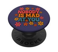 Design morbido con scritta "Nobody Is Mad At You" PopSockets PopGrip Adesivo