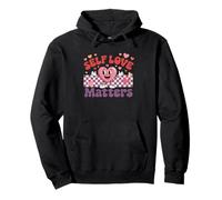 Design Motivazionale a Forma di Cuore Self Love Matters Felpa con Cappuccio