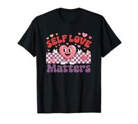 Design Motivazionale a Forma di Cuore Self Love Matters Maglietta