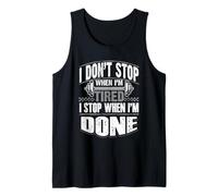 Design Motivazionale per Allenamento in Palestra con Scritta I Don't Stop When I'm Tired Canotta