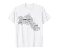 Design multilingue dei Nomi del Kurdistan, Mappa curda Maglietta