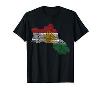 Design multilingue dei Nomi del Kurdistan, Mappa curda Maglietta