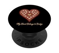 Design "My Heart Belongs to Bridge" PopSockets PopGrip Adesivo