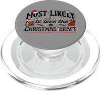 Design natalizio con scritta "Most Likely To Love The Christmas" PopSockets PopGrip per MagSafe