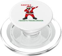 Design natalizio divertente di Babbo Natale preferito dai guai PopSockets PopGrip per MagSafe