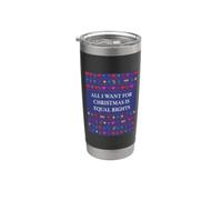 Design natalizio per la parità dei diritti LGBTQ Pride Bicchiere termico in acciaio inox doppia parete
