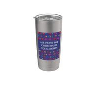 Design natalizio per la parità dei diritti LGBTQ Pride Bicchiere termico in acciaio inox doppia parete
