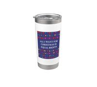 Design natalizio per la parità dei diritti LGBTQ Pride Bicchiere termico in acciaio inox doppia parete