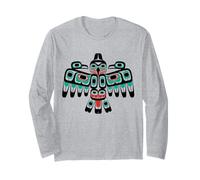 Design Nativo Americano Thunderbird Wings Pacific Northwest Maglia a Manica