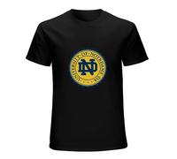 Design Notre Dame Fighting Irish Alternate Logo Short Sleeves Men's Fashion T Shirts Black M