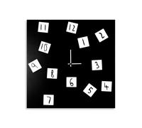 Design Object Orologio da parete moderno in metallo con numeri magnetici movibil