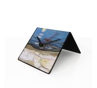 Design Object Orologio da scrivania e da tavolo in metallo con magneti e calenda