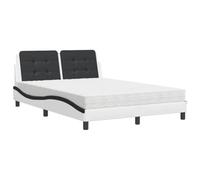 Design Ondulato Similpelle Camera da Letto Zadar Bianco Nero 120x200 cm