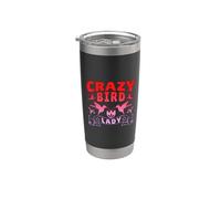 Design originale Crazy Bird Lady Bicchiere termico in acciaio inox doppia parete