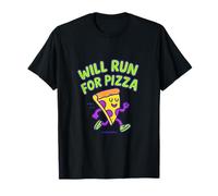 Design originale Will Run for Pizza Trail Runner Maglietta