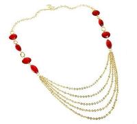 Design Oro Pld Vari Fili Catene Perla a Lume Vetro Gitano Cintura Maschietta