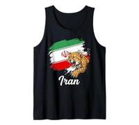 Design Patriottico della Bandiera dell'Iran Ghepardo feroce Canotta