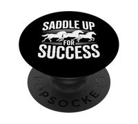 Design per addestratore di cavalli Saddle Up For Success PopSockets PopGrip Adesivo
