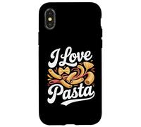 Design per amanti dei noodle con scritta «I love pasta noodle» Custodia per iPhone X/XS