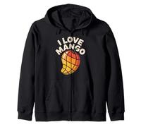 Design per amanti della frutta tropicale I Love Mango Felpa con Cappuccio
