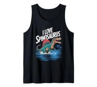 Design per Appassionati di Dinosauri I Love Spinosaurus Canotta