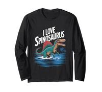 Design per Appassionati di Dinosauri I Love Spinosaurus Maglia a Manica