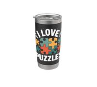 Design per appassionati di puzzle I Love Puzzles Bicchiere termico in acciaio inox doppia parete