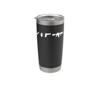 Design per appassionati di tiro con armi da fuoco per amanti delle armi Bicchiere termico in acciaio inox doppia parete