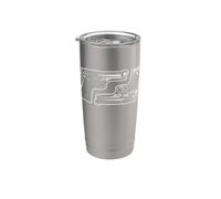 Design per appassionati di tiro con armi da fuoco per amanti delle armi Bicchiere termico in acciaio inox doppia parete
