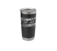 Design per appassionati di tiro con armi da fuoco per amanti delle armi Bicchiere termico in acciaio inox doppia parete