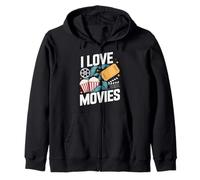 Design per Bobine di Film I Love Movies Felpa con Cappuccio