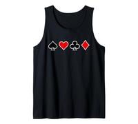 Design per Carte da Poker - Grafica a Forma di Cuore con Vanga e Diamante Canotta