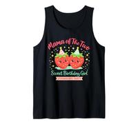 Design per Festa di Compleanno «Mama of Two Strawberry», Simpatica Mamma gemella Canotta