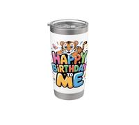 Design per feste con tigre di compleanno per bambini e adulti Bicchiere termico in acciaio inox doppia parete