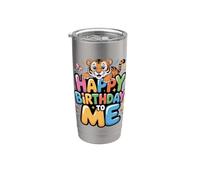 Design per feste con tigre di compleanno per bambini e adulti Bicchiere termico in acciaio inox doppia parete