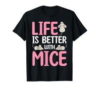 Design per Gli Amanti del Mouse per Bambini La Vita è Migliore con i Topi Maglietta