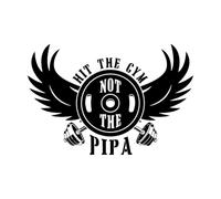 design per il fitness in palestra vai in palestra non nella pipa Decorazioni murali in vinile 50.4x75.3cm Vetrine Nero