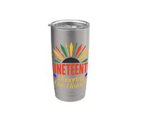 Design per la Celebrazione del Juneteenth Bicchiere termico in acciaio inox doppia parete