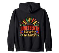 Design per la Celebrazione del Juneteenth Felpa con Cappuccio