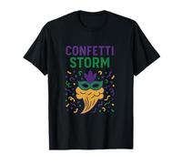 Design per la Celebrazione del Mardi Gras Confetti Storm Maglietta